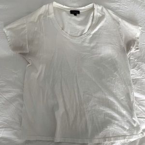 Topshop Frayed White Tee